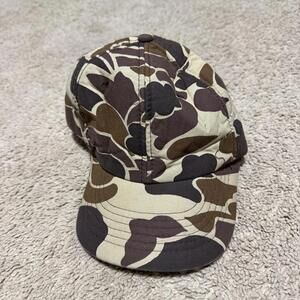 Duck Bay Vintage Insulated Brown Camo Camouflage Hunting Hat Cap Snapback